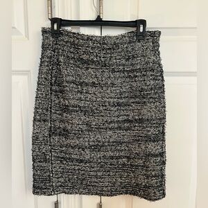 Rebecca Taylor Black and White Tweed Skirt
